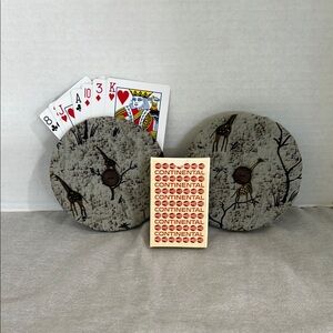 Playing card holders with playing cards